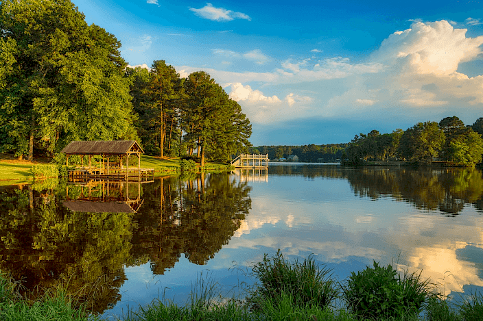 Bunn Lake, one of many beautiful lakes in the Triangle