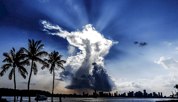 A thunderhead over Miami
