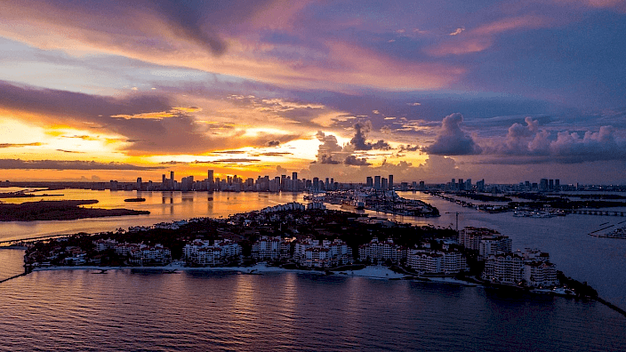 A sunset over Miami