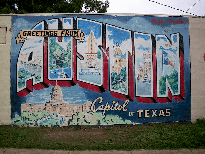 One of Austin’s many downtown murals